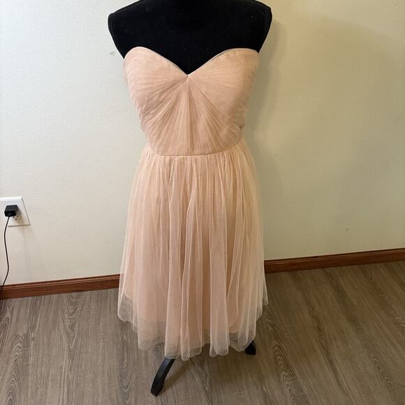 Jenny Yoo Collection Maia Convertible Strapless Tulle Dress Blush Size 14 - Picture 4 of 12